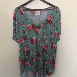 Hi Low Floral Tee